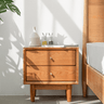 Night Table Side Table Drawer 2 Cups Cherry Material Unfinished Material xbjj - glctg - nightstandMUTUKISPACE