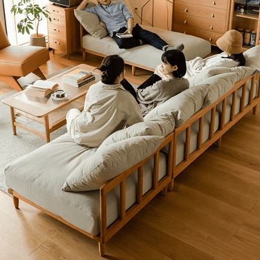 Modular Sofa for 1 to 3 people Cherry wood frame xbjj - yssf - sofaMUTUKISPACE