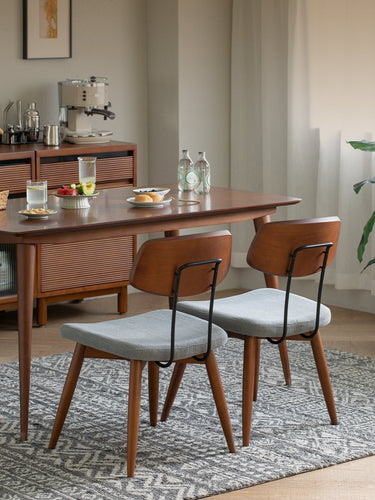 Nordic Dining Chair Solid Wood Home Dining Room Desk Chair Minimalist Modern Creative Metal Backrest mu - hdbcy - chairMUTUKISPACE