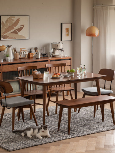 Solid Wood Bench Home Minimalist Modern Dining Room Table Bench Living Room Nordic Vintage mu - hdbcd - chairMUTUKISPACE