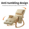 MASSAGE Comfortable Relax Rocking Chair Cream WhiteMUTUKISPACE