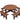 8 - Person Outdoor Wooden Picnic Table 4 Built - in Benches, 2220lb CapacityMUTUKISPACE