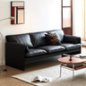 Black Leather Sofa Straight Row mu - mlljsf - sofaMUTUKISPACE