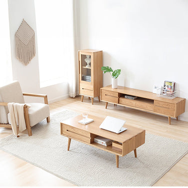 Low table Center table Oak with storage 2 colors to choose from Simple tenon joints 5 sizes ysys - a1071 - CtableMUTUKISPACE