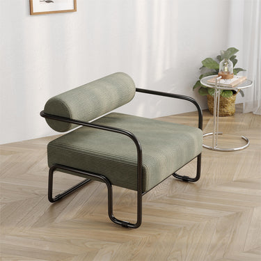 Living room iron sofa chair, lazy individual chair, balcony leisure chair (Color: Brown)MUTUKISPACE