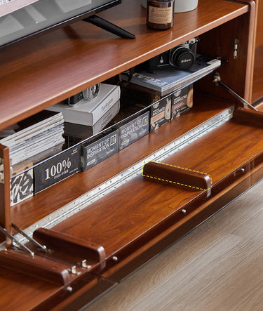 Solid Wood TV Stand Storage Cabinet mu - yunshangdsg - tvstandMUTUKISPACE