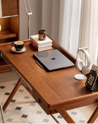 Boxwood Desk 47.2 Inches Solid Wood Nordic Style Sturdy mu - zdsz - deskMUTUKISPACE