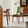 Vintage Solid Wood Upholstered Dining Chair mu - feny - chairMUTUKISPACE
