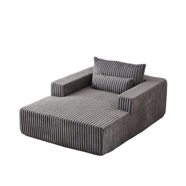 75 - Inch Corduroy foam Sofa Lounge Chair,No Assembly Required,Fluffy Modern Sleeper Chair for Indoor Living Room BedroomMUTUKISPACE