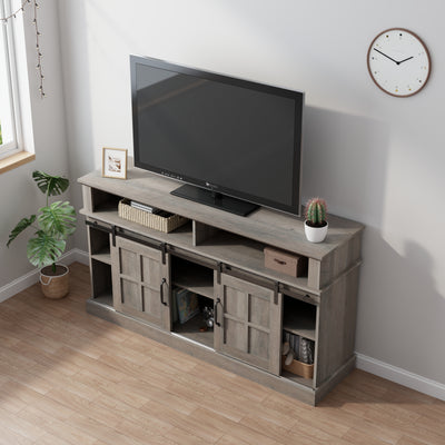 58" TV Stand w/ Storage & Shelves – Entertainment Center for Living Room/Bedroom