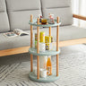 Storage Shelf, 360° Rotating Bookshelf, 3 Tier Bookcase w/ Large - Capacity Storage Space, Multifunctional Storage Rack, Compact DesignMUTUKISPACE