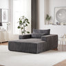 75 - Inch Corduroy foam Sofa Lounge Chair,No Assembly Required,Fluffy Modern Sleeper Chair for Indoor Living Room BedroomMUTUKISPACE