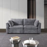 modular sofa whitechenille fabric, simple and grand, the seat and back is very soft. this is also a KNOCK DOWN sofaMUTUKISPACE