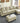 Sectional 3 - Seaters Sofa ,Double - sided multi - functional footstool, storage mat , Non - slip leg, two pillows, Velvet,beigeMUTUKISPACE