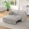 Loveseats Sofa Bed with Pull - out Bed,Adjsutable Back and Two Arm Pocket - Light grey(54.5"x33"x31.5")MUTUKISPACE