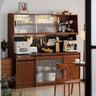 Solid Wood Kitchen Sideboard Storage Cabinet with Pegboard mu - ygcbg - chestMUTUKISPACE