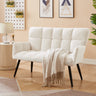 52'' Small Loveseat Sofa, Couch 2 - Seater with Quilting Backs for Living Room, Bedroom and Small Space(COLOR:WHITE)MUTUKISPACE