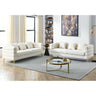 3 - seater + 3 - seater Combination sofa.White teddy(Ivory)MUTUKISPACE