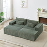 87" Oversized Sectional Lounge Chaise,No Assembly Required,Cloud Plush Loveseat with two Removable Footstool,Fluffy Modern Sleeper Chair for Indoor Living Room BedroomMUTUKISPACE