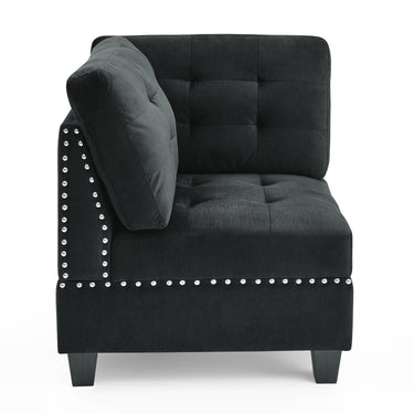 Corner Sofa for Modular Sectional,Black Velvet (31.5"x31.5"x36.5")MUTUKISPACE
