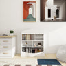 Multi - Functional 7 Shelf Bookcase, Storage Display, Rack, Organizer, White,14.37" D x 31.50" W x39.37" HMUTUKISPACE
