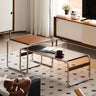 Retro Coffee Table Side Table Stainless Steel Rectangular Sintered Stone mu - lycj - ctableMUTUKISPACE