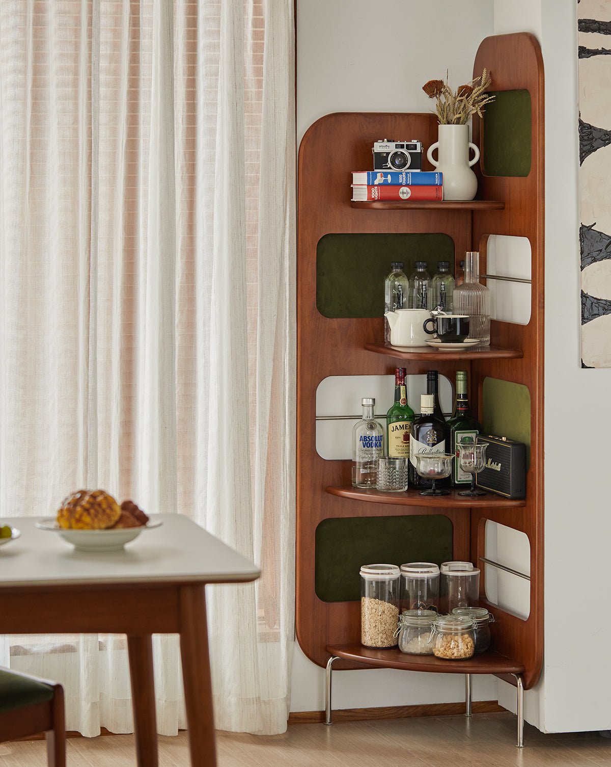 Triangular Storage Rack Solid Wood Corner Shelf Triangle Storage Rack mu-ytzjj-rack – MUTUKISPACE