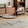 Round coffee Table 27.5/17.7 Inches Boxwood Compact Nordic Style mu - blcj - ctableMUTUKISPACE