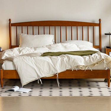 Solid Wood Bed Double Vintage Windsor Bed mu - glwsc - bedMUTUKISPACE