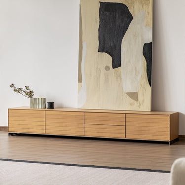 TV Stand 86.6"W Living Room Home Storage Cabinet Integrated Floor - Standing Japanese Nordic Solid Wood TV Console inner - xydsg - tvstandMUTUKISPACE