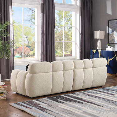87.4 length ,35.83" deepth ,human body structure for USA people, marshmallow sofa,boucle sofa ,3 seater, BEIGE BOUCLEMUTUKISPACE