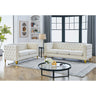 3 - seater + 2 - seater Combination sofa.BEIGE VELVETMUTUKISPACE