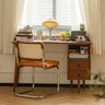 Wooden Study Desk with Storage 39.4/47.2/78.7/94.5 Inches Nordic Style mu - lxsz - deskMUTUKISPACE