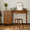 Solid Wood Vanity Vintage Small Desk with Storage Cabinet mu - rcszt - dresserMUTUKISPACE