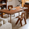 Nordic Solid Wood Thickened Dining Table Home Vintage Boxwood Small Space Long Table Workbench Large Slab Table mu - asdbcz - DtableMUTUKISPACE