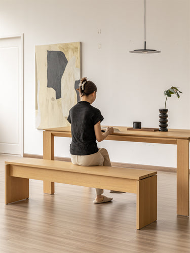 Nordic Solid Wood Bench Dining Bench Bed End Bench Bedroom Japanese Style Entryway Shoe Changing Bench inner - hcd - benchMUTUKISPACE