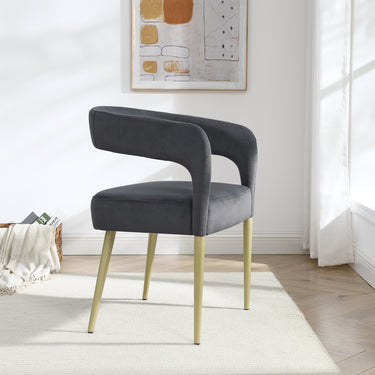 Flannelette material single leisure chair ,comfortable cushioned single leisure chair,chair backrest hoow wih armrests,sutable for living rooms,bedrooms and dining rooms - GREYMUTUKISPACE