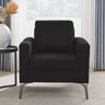 Sofa Chair,with Square Arms and Tight Back ,Corduroy BlackMUTUKISPACE