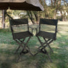 Casual Home Director's Chair, Black Frame/Black Canvas,Suitable for adults, foldable style, 2pcs/set populusMUTUKISPACE