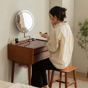 Vintage Solid Wood Vanity Table Makeup Desk mu - yjszt - dresserMUTUKISPACE