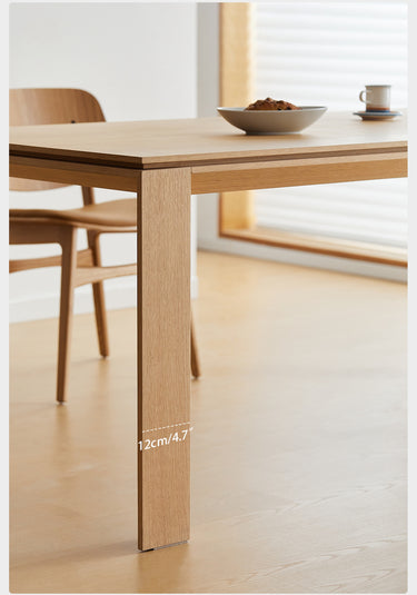 Solid Wood Dining Table Nordic Minimalist Rectangular Desk Simple Oak Workstation inner - kecz - DtableMUTUKISPACE