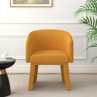 Modern style simple and elegant chair, orange leisure chair, suitable for dining/bedroom/living room/reception desk (assembly required) - OrangeMUTUKISPACE