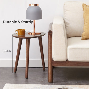 (SINGLE) Center Table Low Table Solid Oak Wood Top Plate Desk Pebble Shaped Natural Wooden Coffee Table Easy to AssembleMUTUKISPACE