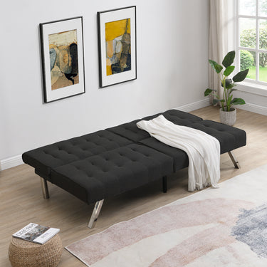WOOD FRAME, STAINLESS LEG, FUTON, SOFA BED BLACKMUTUKISPACE