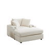 43.3 Inch Corduroy single sofa With a back pillow , 2 toss pillows , a ottoman ,2storage spaces and cup - holding grooves Comfy Sofa - Deep Seat Couch for Living RoomMUTUKISPACE