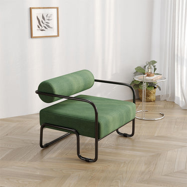 Living room iron sofa chair, lazy individual chair, balcony leisure chair (Color: Green)MUTUKISPACE