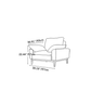 Corduroy Sofa for 1 to 3 people Ottoman Couch Cherry wood frame xbjj - qqsf - sofaMUTUKISPACE