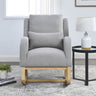 Welike 27.5 "W Modern Accent High Back Living Room Casual Armchair Rocker with One Lumbar Pillow, Two Side Pockets,Teddy.MUTUKISPACE