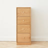 Solid Oak Bedside Table Storage Cabinet for Living Room - Free - Standing Corner Cabinets Storage Table - Four DrawersMUTUKISPACE