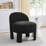 Hoop gauze lounge chair with soft cushion and backrest, need to be assembled, suitable for living room/bedroom/dining room - BLACK(24.5"*28.75"*28.75")MUTUKISPACE
